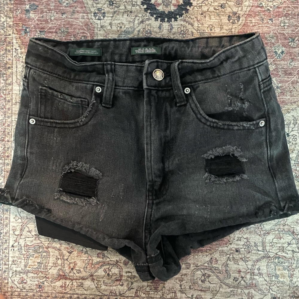 Wild Fable Black Highwaisted Denim Shorts